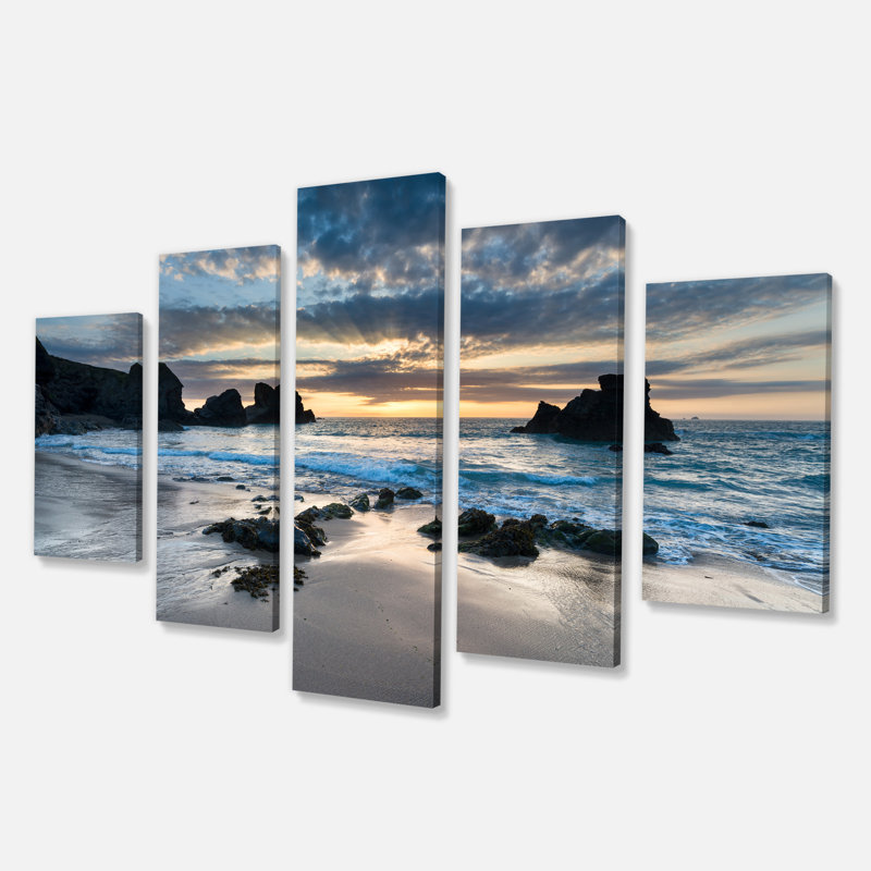Beautiful Porthcothan Bay, ensemble de 5 reproductions de photos sur toiles tendues