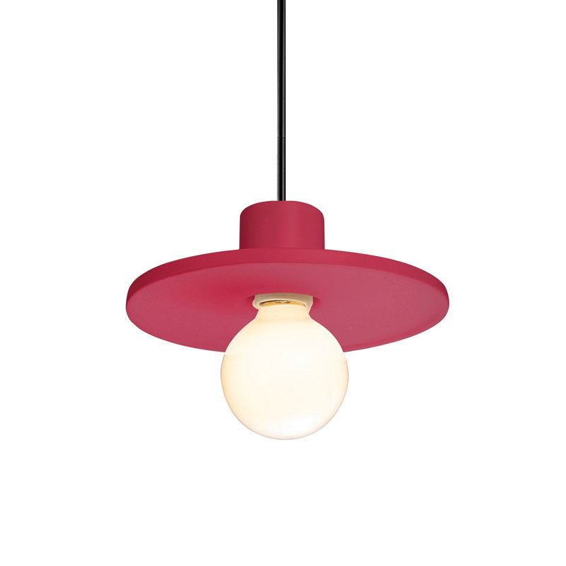 Luminaire suspendu 1 lumière Juliea, Cerise, Noir mat