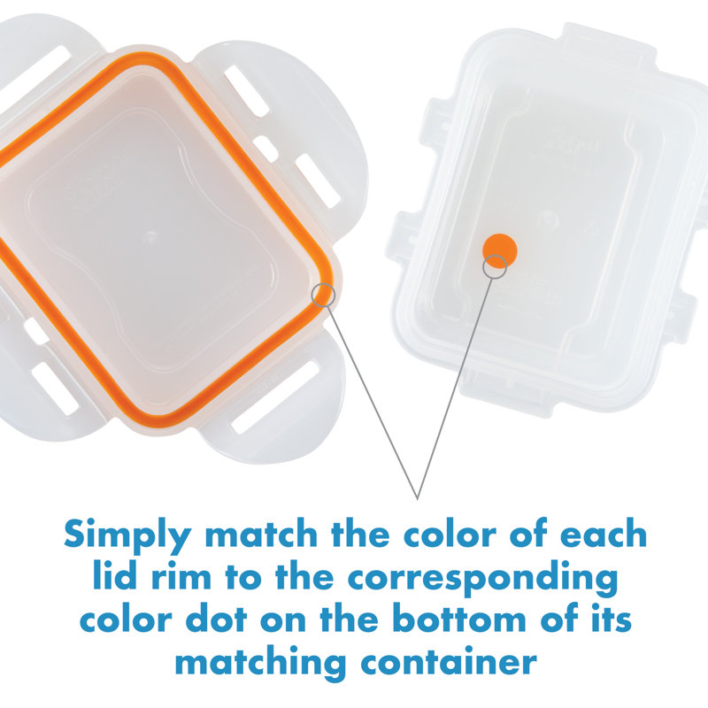 Clear BPA-Free Plastic Food Storage Container Set, 18-Piece