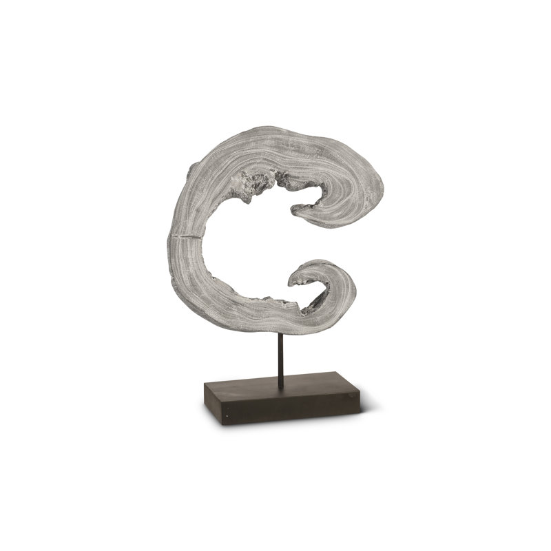 Clover Creature on Stand Sculpture, Gray