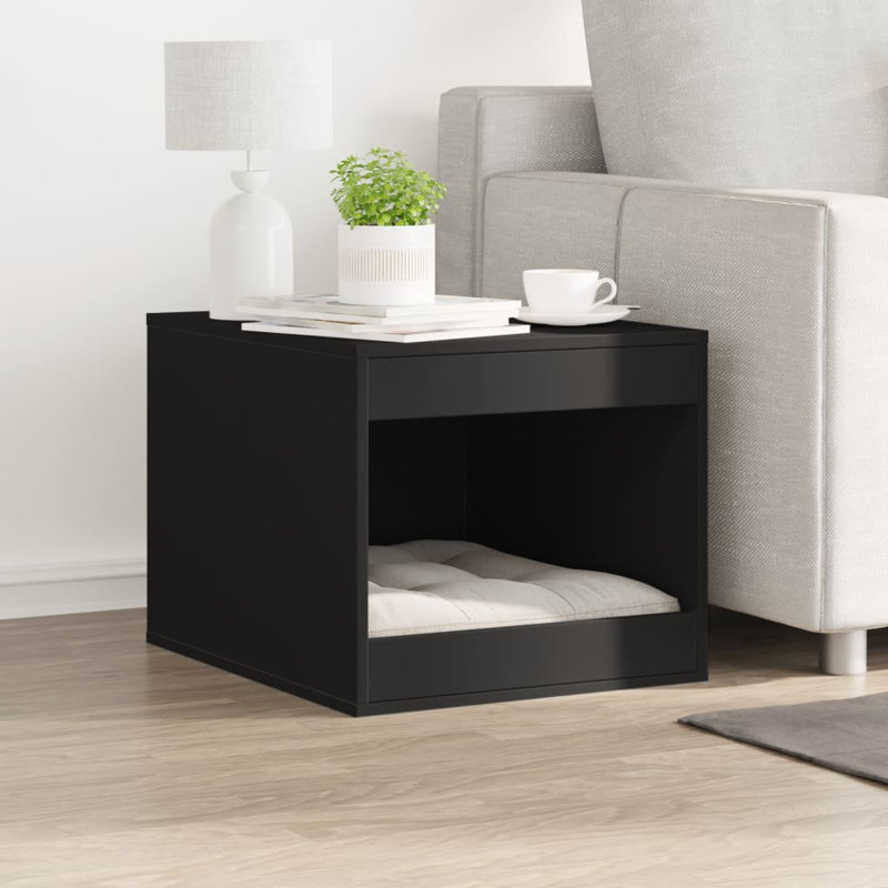 Engineered Wood Litter Box Enclosure, Black