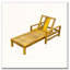 Chaise longue d'extérieur à dossier réglable en bois d'acacia-1207016513
