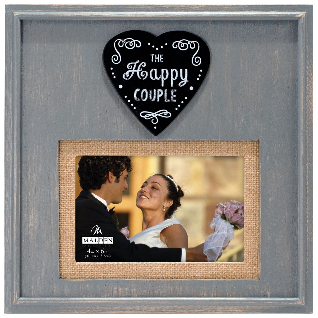 Braden Gray Wood Beveled Picture Frame with Mat Winston Porter