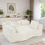 Canapé modulaire modulaire avec silhouette arrondie et coussins-130192795