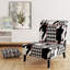 Classic Houndstooth Pattern - Mid-Century Upholstered Slipper Chair