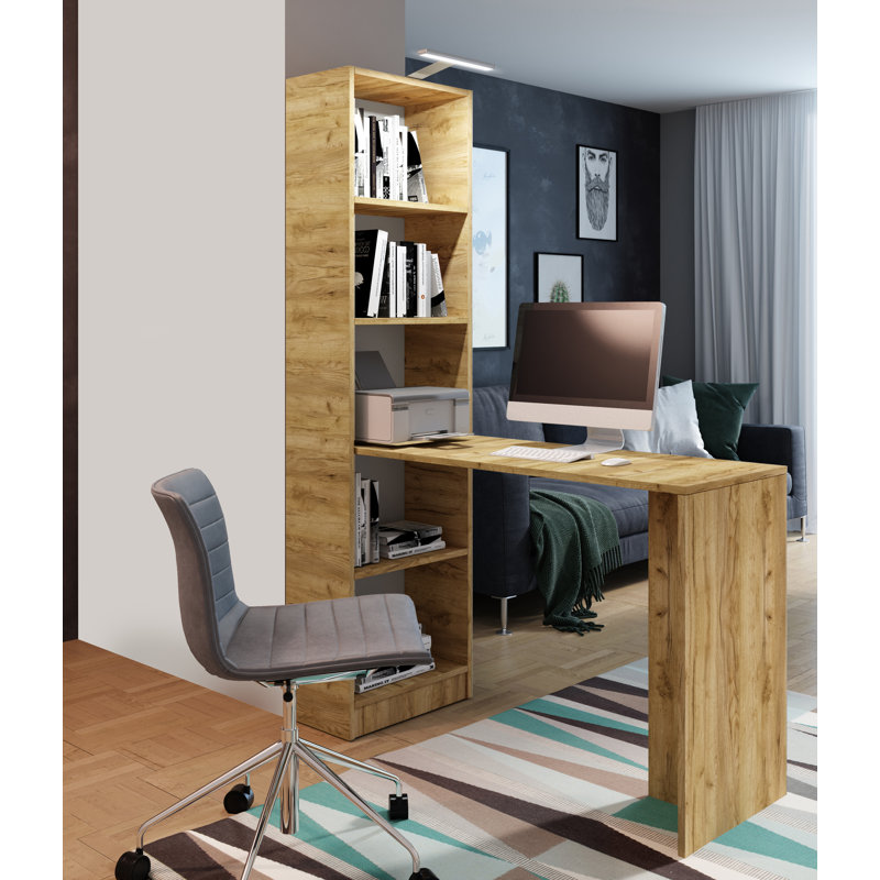 Meyersdale Modular Writing Desk, Oak