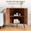 Armoire de rangement d'angle moderne en bois avec portes sculptées arquées, armoire peu encombrante pour le salon, la cuisine, la salle de bain, buffet robuste pour le bar et la maison