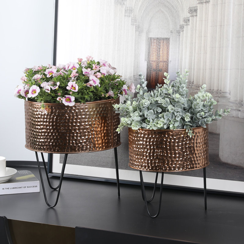 Handmade Metal Pot Planter
