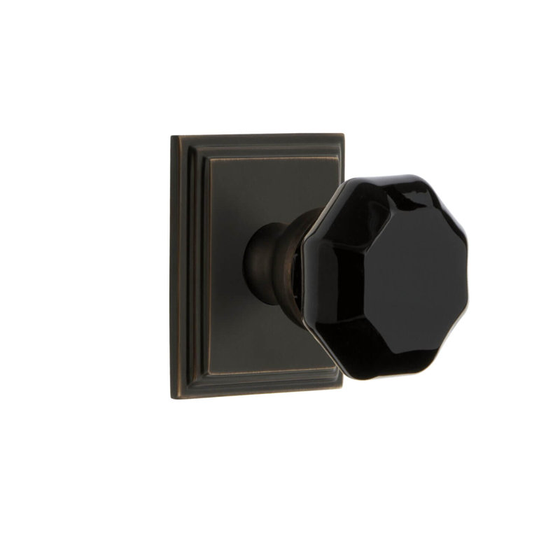 Grandeur Carré Square Rosette with Lyon Knob, Timeless Bronze