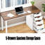 Bureau de maison de campagne moderne 47 po avec structure en métal robuste, mobilier haut de gamme haut de gamme-121400926