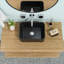 16"X12" Black Ceramic Rectangular Vessel Bathroom Sink