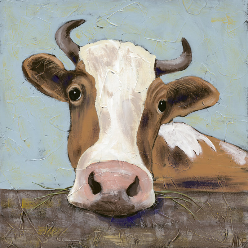 Bessy by Jade Reynolds - Wrapped Canvas Painting, 91cm H x 91cm W