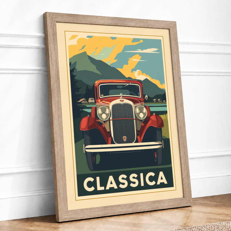Classica Automotive Art Deco - Print, Oak, A4 - 29.7 x 21.0 cm