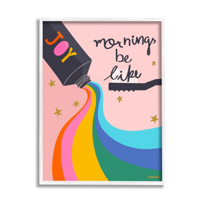 Az-258-Framed " Mornings Be Like Bathroom " by Pragya Kothari