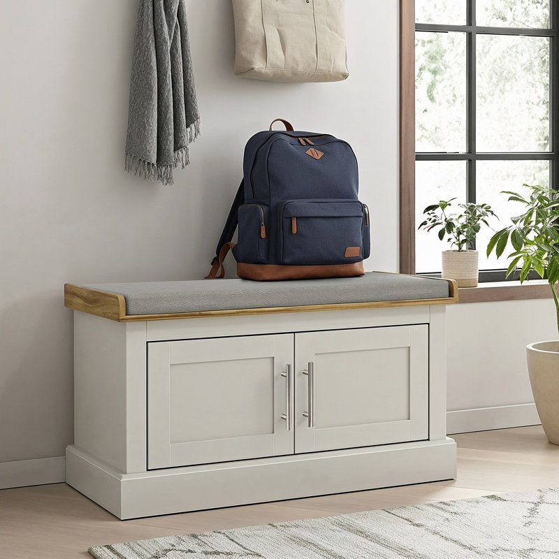 Sufy Annakay Shoe Storage Bench, Light Grey