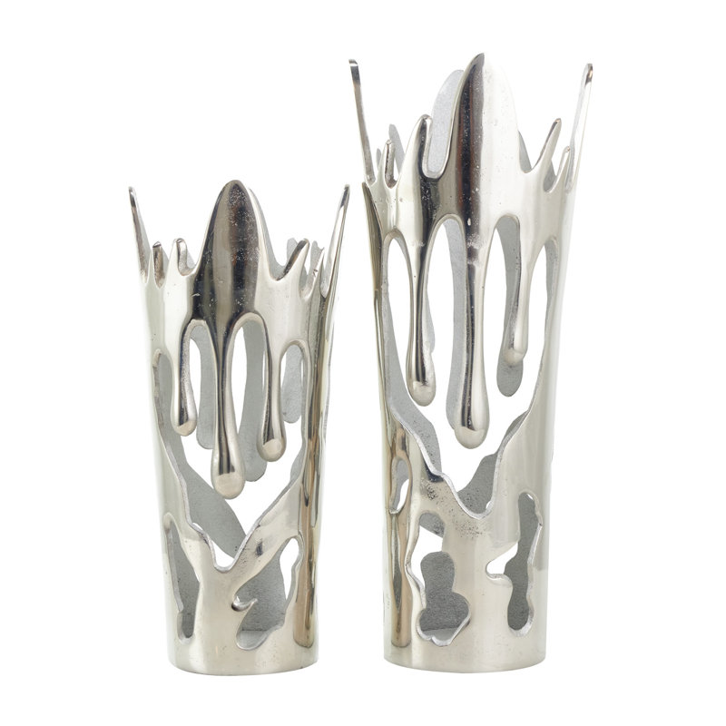 Parlington Aluminum Table Vase, Silver