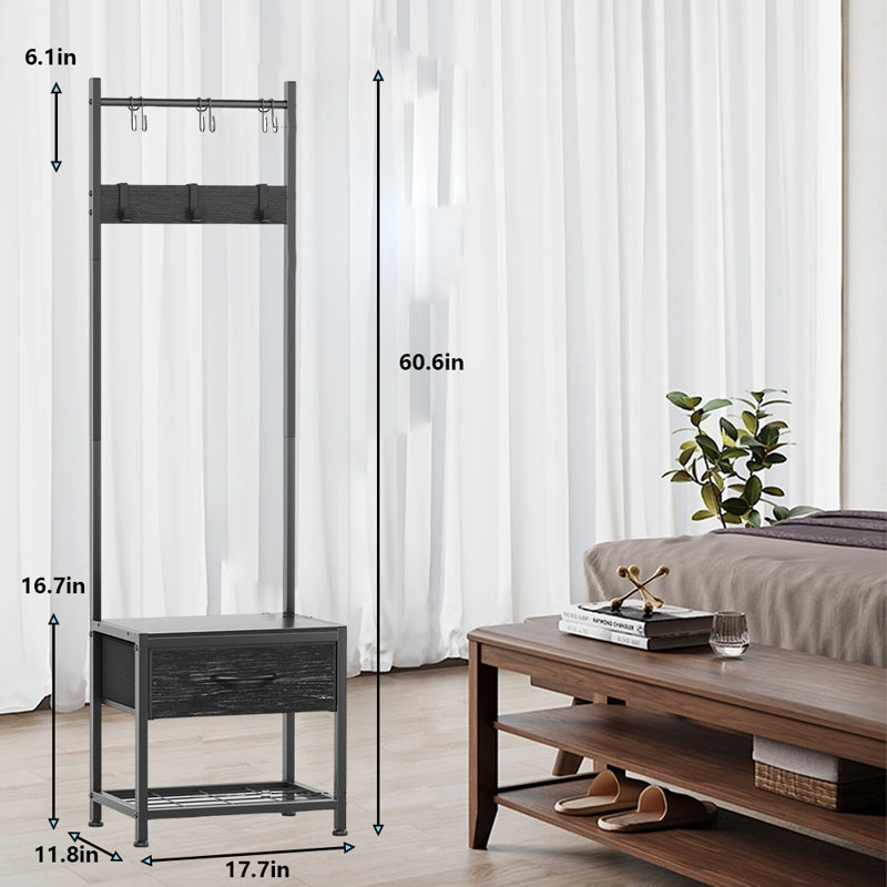 Portemanteau polyvalent et polyvalent pour la chambre à coucher, le couloir et plus encore - parfait pour suspendre des vêtements, des sacs et des serviettes