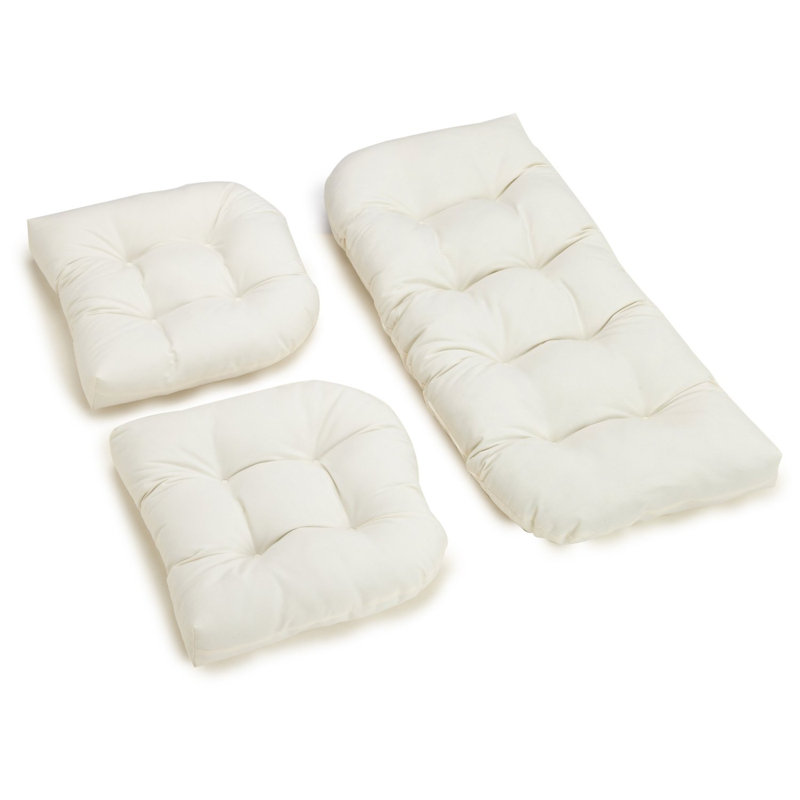 Indoor 5'' Loveseat Seat Cushion, Naturel