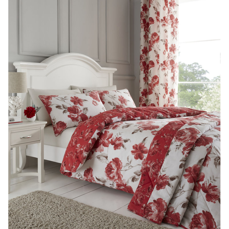 Painted Floral Bedspread