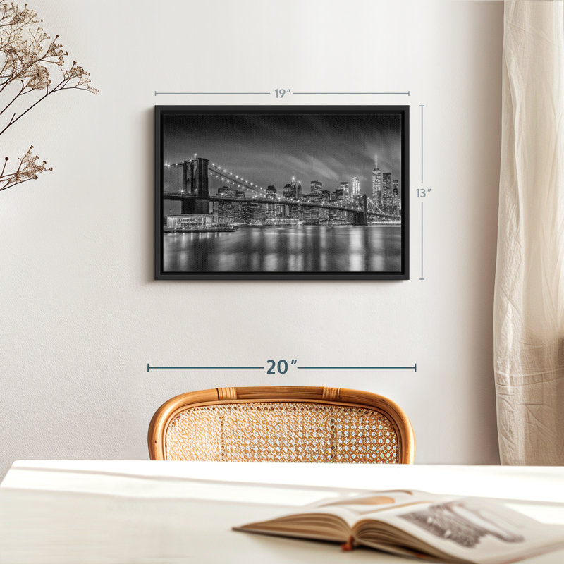 Impression sur toile Brooklyn Bridge Nightly Impressions, H 9 po x l 13 po