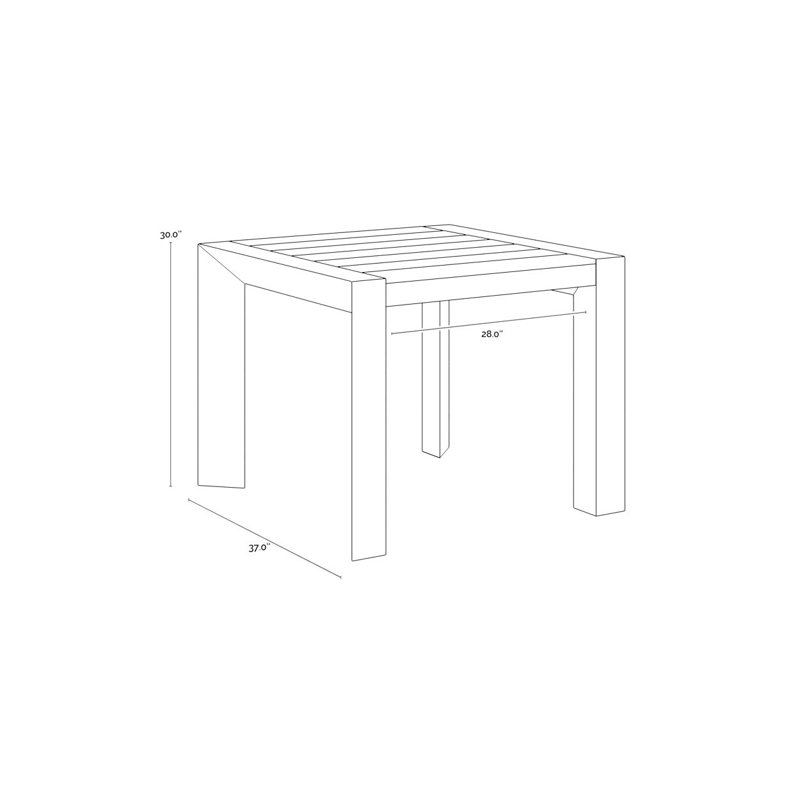 Dining Table, 30”H x 37”L x 37”W
