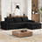 106.7" Modular Sectional Sofa with Deep Seat, L Shaped Cloud Couch for Living Room, 3-Seater Modern Compression Boneless Sofa with Movable Ottomans, Removable Cover, No Assembly Required, Graphite Black-1087487028