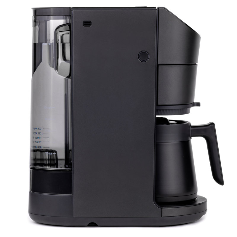 Smart Black Stainless Steel Programmable Coffee Maker with Grinder