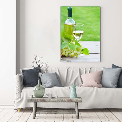 Grapes And Wine - Wrapped Canvas Print