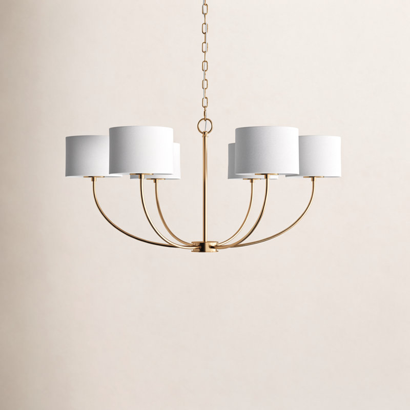 Tanyel 6-Light Chandelier, Burnished Brass