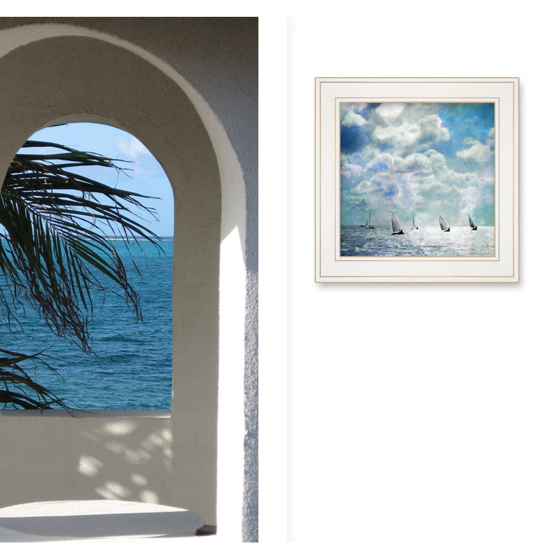 «Sailing White Waters», impression encadrée d'art mural pour salon par Bluebird Barn Group
