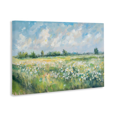 Daisy Field Landscape Impression Canvas, design by Creative Studio