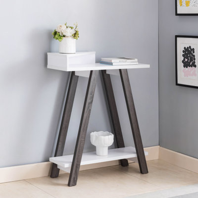 Console contemporaine à deux tons avec deux tablettes