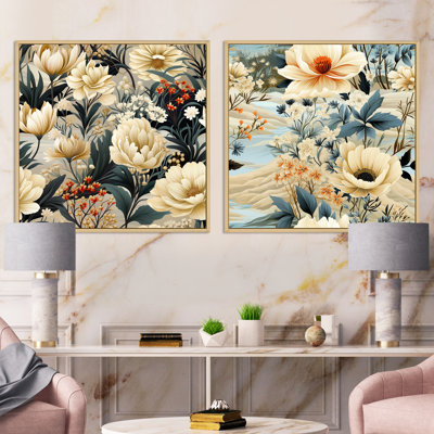 Searcy - Ensemble de 2 collages carrés floral et botanique