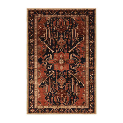 Machine Washable Persian Brown Area Rug