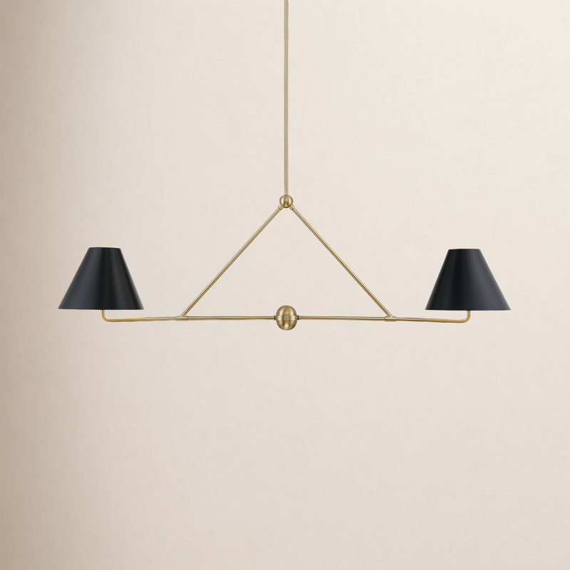 Kinston 4 - Light Dimmable Linear Chandelier, Gold