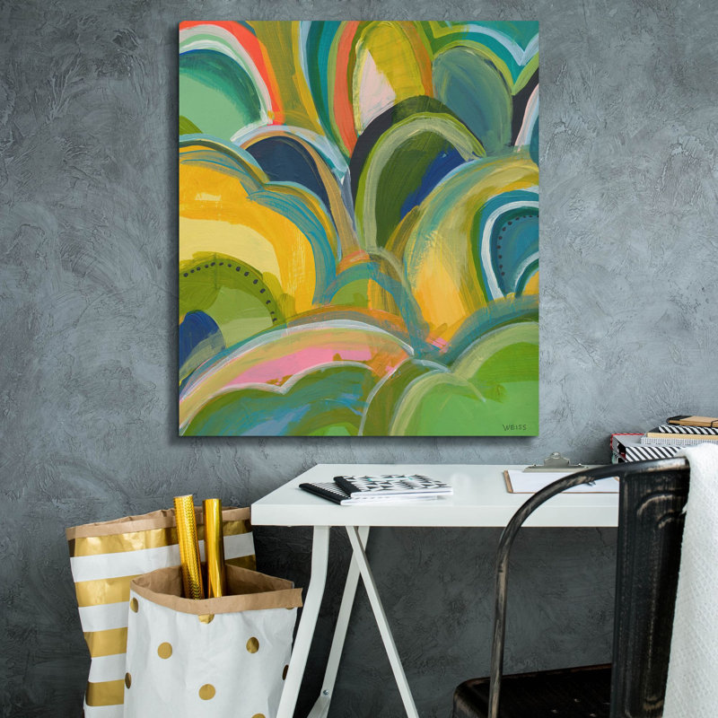 «Break On Through No. 2» par Jan Weiss, art mural sur toile, H 30 po x l 26 po x P 1,5 po