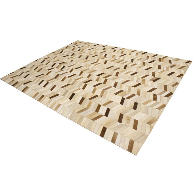 Tapis brun moderne en similicuir 8X10