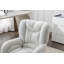 Chaise de bureau pivotante en tissu Teddy