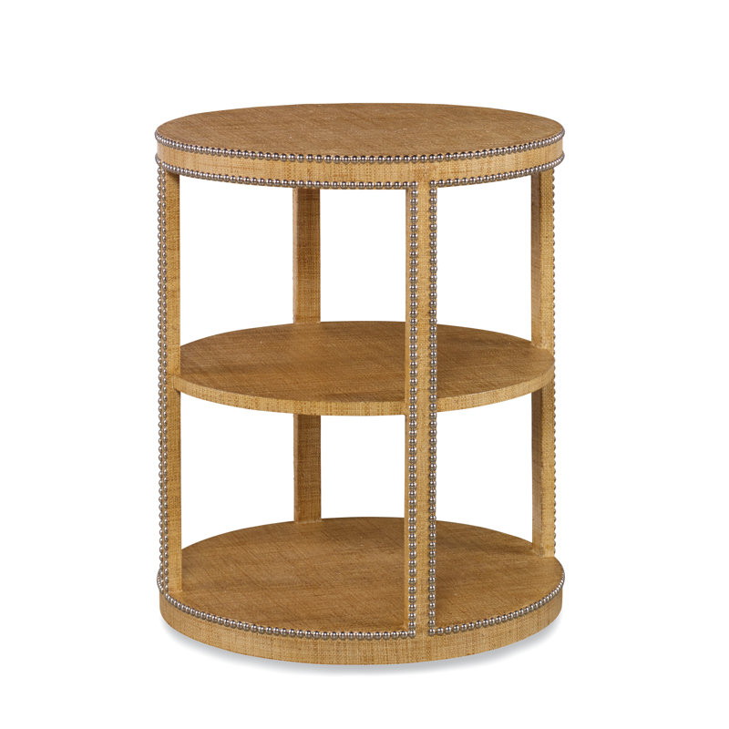 Caribe Glass End Table, Sand