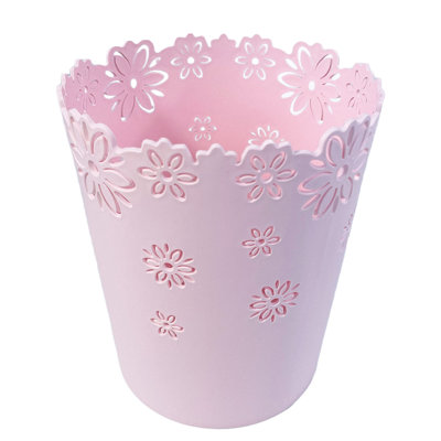 Corbeille à papier en plastique sans couvercle pour corbeille à papier en forme de fleur
