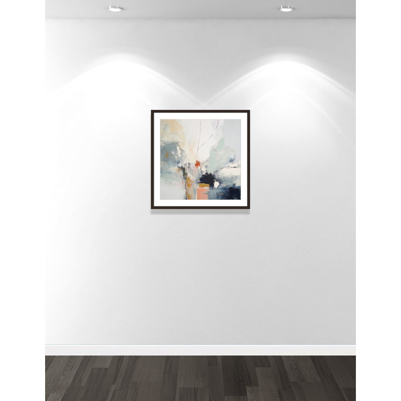 «Ethereal Blue Beats II» par Irena Orlov, L 27,5 po x H 27,5 po, Imprimé mat, Noyer à grain ouvert