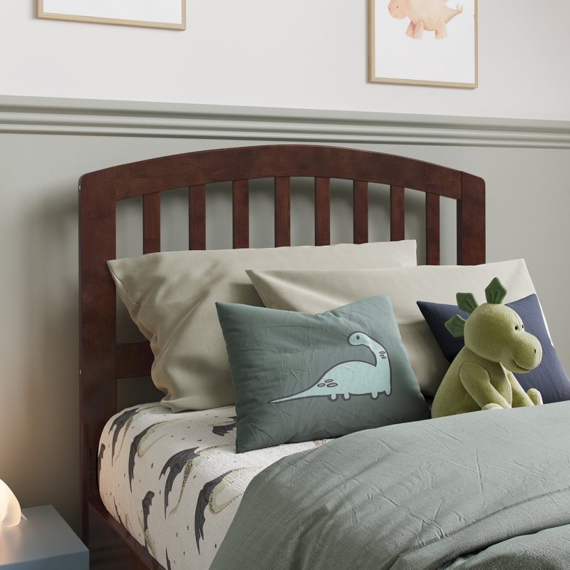 Bharmal Solid Wood Arched Slat Headboard, Twin, Walnut