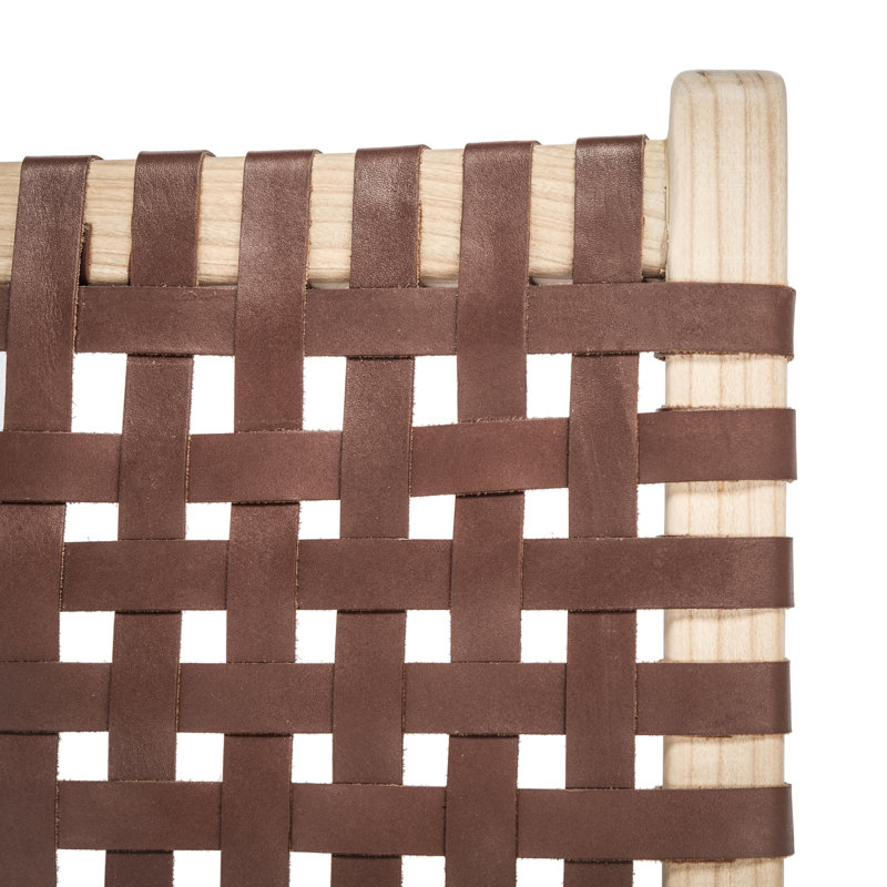 Chaise d'appoint en cuir Denman, Cognac / cuir véritable naturel