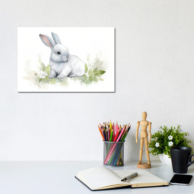 Mignon bébé lapin - impression d'art mural