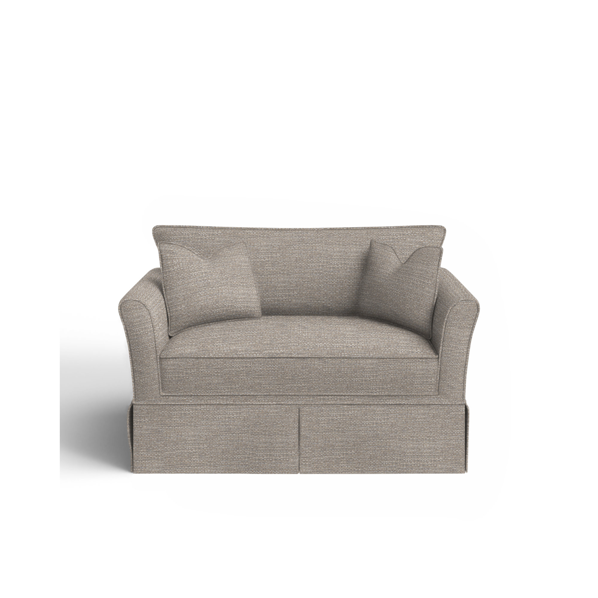 Shelby Upholstered Chair And A Half, Drusky Linen Sustain® Basketweave