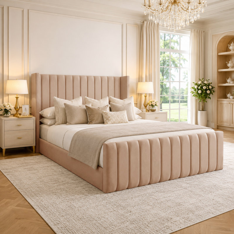 Bed, Beige, Super King (6')