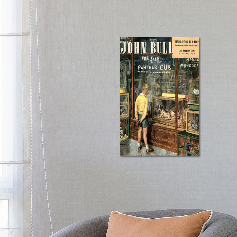 1948 John Bull Magazine Cover 1 Piece Wall Art on Canvas, 66.04 cm H x 45.72 cm W x 1.91 cm D, Canvas