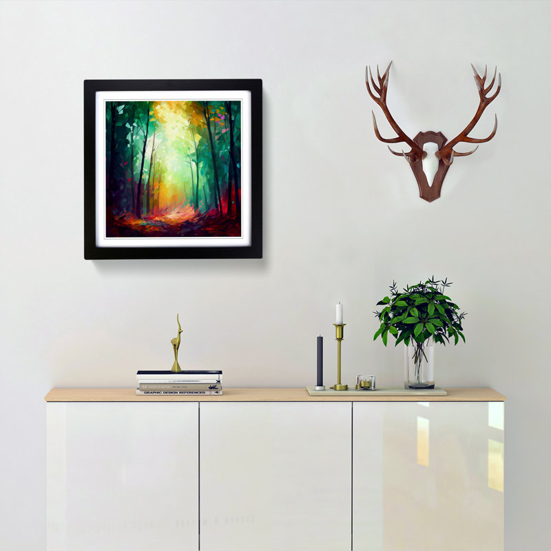 1 Piece Single Picture Frame Wall Art, Black