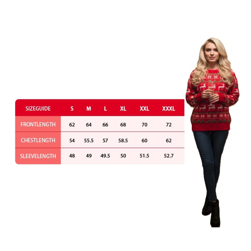 Christmas Fun Nordic Red Jumper, 2XL