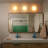 LED Dimple Flush Mounted Sconce, Dimmable Glass Vanity Light